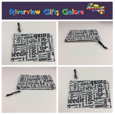 Zip Clutch / Purse / Bag / Pouch - Sewing Words on White Zip Clutch / Purse / Bag / Pouch - Sewing Words on White